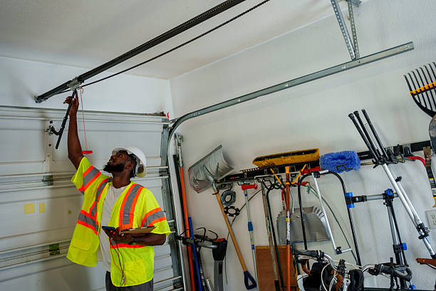 Professional Garage Door Maintenance technician working in Hughson, CA